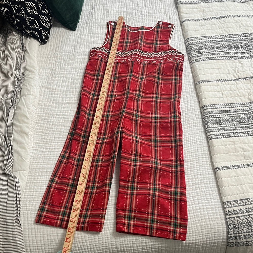 Smocked Red Plaid Longall - Picture 2 of 6